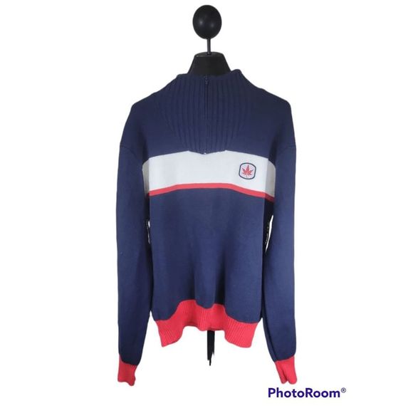 Boast Other - Boast Men's Canadian Wool Blend Quarter Zip Pullover Sweater Size Medium